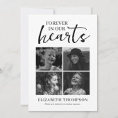 Simple Photo Collage Funeral Thank You Dankeskarte (Vorderseite)