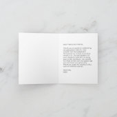 Simple Photo College Graduation Male Folded Modern Dankeskarte (Innenseite)