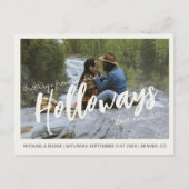Simple Photo Destination Wedding Save the Date Ankündigungspostkarte (Vorderseite)