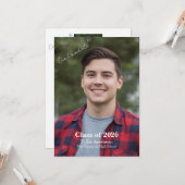 Simple Photo Grad Party Invitation Personalize Karte (Vorderseite/Rückseite Beispiel)