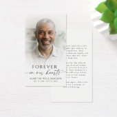 Simple Photo Memorial Sympathy Funeral Prayer Card (Schreibtisch)