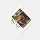 Simple Photo Modern Wedding Serviette (Ecke)