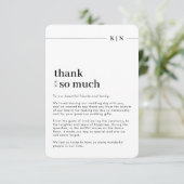 Simple Photo Monogram Rounded Wedding Dankeskarte (Stehend Vorderseite)