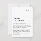 Simple Photo Monogram Rounded Wedding Dankeskarte (Vorderseite)