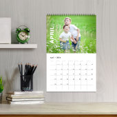 Simple Photo Months Cool Minimalist Typography Kalender