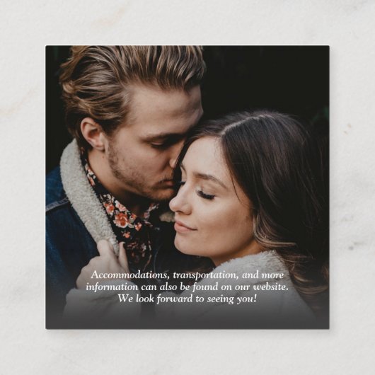 Simple Photo QR Code Wedding Begleitkarte (Rückseite)