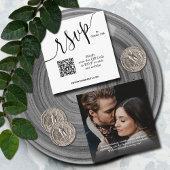 Simple Photo QR Code Wedding Begleitkarte
