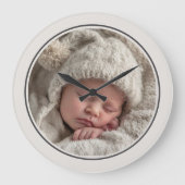 Simple Photo Template Personalized Frame Große Wanduhr (Vorderseite)