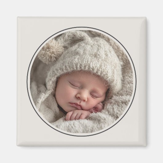 Simple Photo Template Personalized Frame Magnet (Vorne)