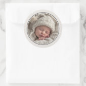 Simple Photo Template Personalized Frame Runder Aufkleber (Tasche)