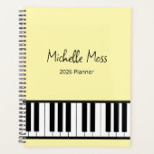 Simple Piano Pianist Music Teacher Yellow Planer (Vorderseite)
