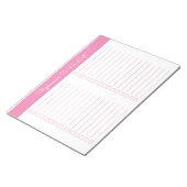 Simple Pink 8.5x11 Two Column Checklist Notizblock (angewinkelt)