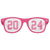 Simple Pink Abschluss 2025 Party Partybrille (Vorderseite)