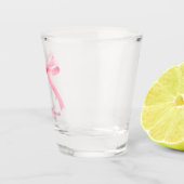 Simple Pink Bow Girly Junggeselinnen-Abschied Gevo Schnapsglas (Rechts)