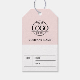 Simple Pink Business Logo Clothing Price Hang Tag Geschenkanhänger