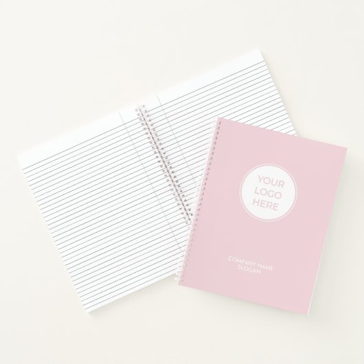 Simple Pink Business Logo-Notebook Notizblock (Innenseite)