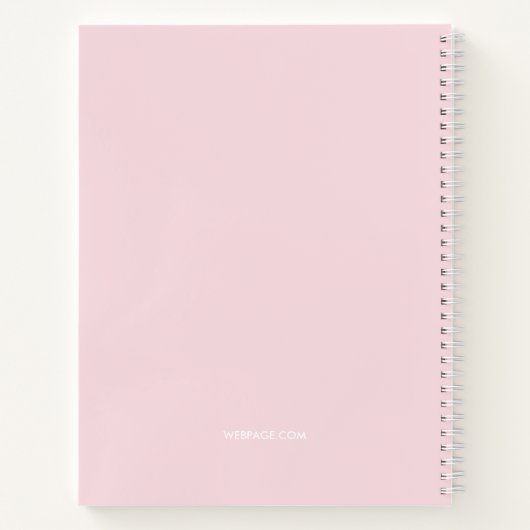 Simple Pink Business Logo-Notebook Notizblock (Rückseite)