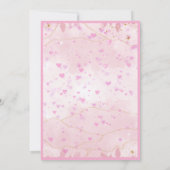 Simple Pink Butterflies theme Save the Date (Rückseite)