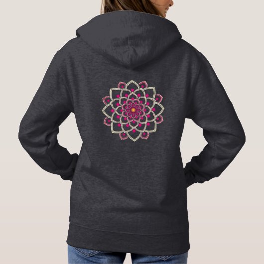 Simple Pink Mandala Hoodie (Rückseite)