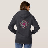 Simple Pink Mandala Hoodie (Schwarz voll)