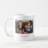 Simple Pink Minimalist Photo Text Keepsake Kaffeetasse (Links)