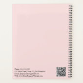 Simple Pink Professional Minimal Modern Business Planer (Rückseite)