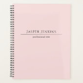 Simple Pink Professional Minimal Modern Business Planer (Vorderseite)
