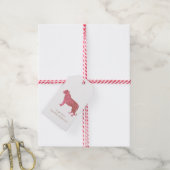 Simple Pink Tiger Art Personalized Stationery Geschenkanhänger (Mit Garn)