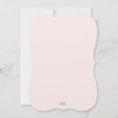 Simple pink Wildflower with elegant calligraphy Einladung (Rückseite)