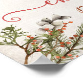 Simple Plaid Red Bow Christmas Holiday Welcome Poster (Ecke)