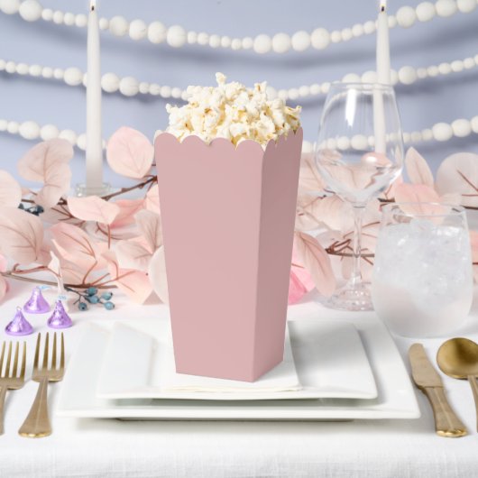 Simple Plain Dusty Pink Popcorn Geschenkschachtel (Hochzeit)