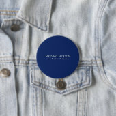 Simple Plain Minimalist Elegant Modern Blue Button (Beispiel)