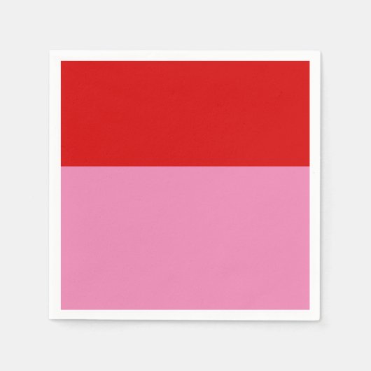 Simple Plain Red and Pink Party Celebration Serviette (Vorderseite)