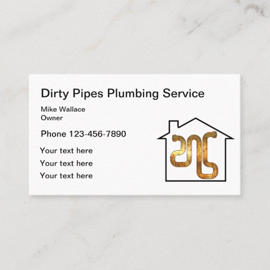 SImple Plumbing Service Plumber Visitenkarte (Vorderseite)