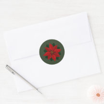 Simple Poinsettia on Green