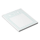 Simple Polka Aqua Personalisiert Lined Notizblock (angewinkelt)