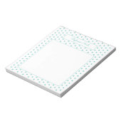 Simple Polka Aqua Personalisiert Lined Notizblock (Rotiert)