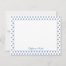 Simple Polka Dot Blue Personalisiert Thin Border