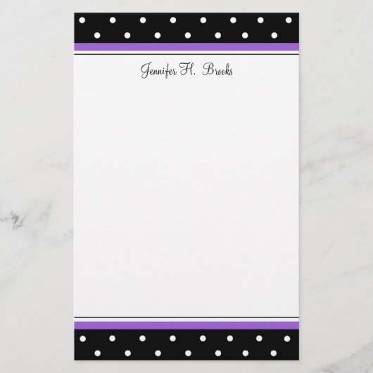 Simple Polka Dot Briefpapier (Vorderseite)