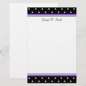 Simple Polka Dot Briefpapier (Vorne/Hinten)