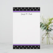 Simple Polka Dot Briefpapier (Stehend Vorderseite)