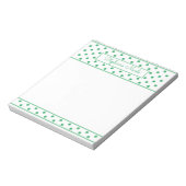 Simple Polka Dot Green Personalisiert Notizblock (Rotiert)