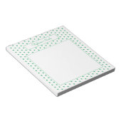 Simple Polka Dot Green Personalisiert Thin Border Notizblock (angewinkelt)