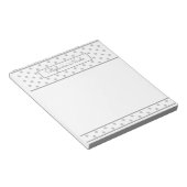 Simple Polka Dot Light Grau Personalisierte Grenze Notizblock (angewinkelt)