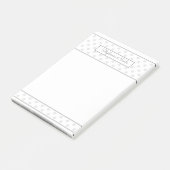 Simple Polka Dot Light Gray Personalisiert Post-it Klebezettel (angewinkelt)