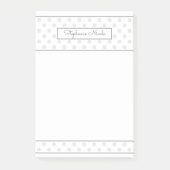 Simple Polka Dot Light Gray Personalisiert Post-it Klebezettel (Vorderseite)