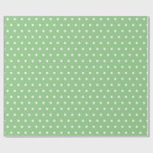 Simple Polka Dot Light Green und White Geschenkpapier (Flach)