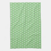 Simple Polka Dot Light Green und White Geschirrtuch (Vertikal)