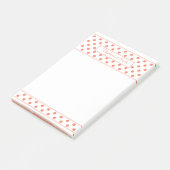Simple Polka Dot Orange Personalisierte dünne Gren Post-it Klebezettel (angewinkelt)