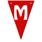 Simple Polka dot RED GREEN MERRY Weihnachts-Party Wimpelkette (Zweite Fahne)